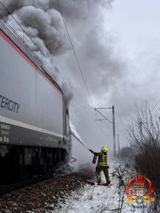 Nehoda na přejezdu v Błonie. Foto: OSP Błonie