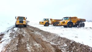 Výstavba 12,6 km dlouhé přeložky silnice I/12. Foto: ŘSD