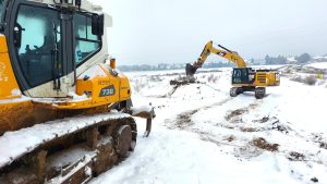 Výstavba 12,6 km dlouhé přeložky silnice I/12. Foto: ŘSD