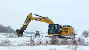Výstavba 12,6 km dlouhé přeložky silnice I/12. Foto: ŘSD