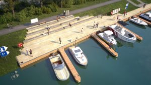 Vizualizace rozšíření veřejného přístaviště v Hodoníně. Zdroj: ŘVC