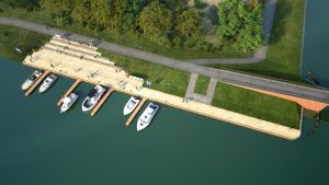 Vizualizace rozšíření veřejného přístaviště v Hodoníně. Zdroj: ŘVC