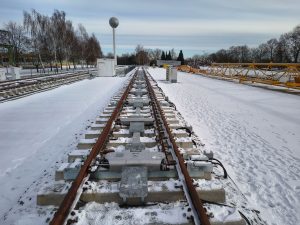 Neprovozní testování vysokorychlostní výhybky. Foto: DTVS