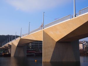 Dokončovaný pražský Dvorecký most (21. leden 2026). Foto: Zdopravy.cz, Jan Nevyhoštěný