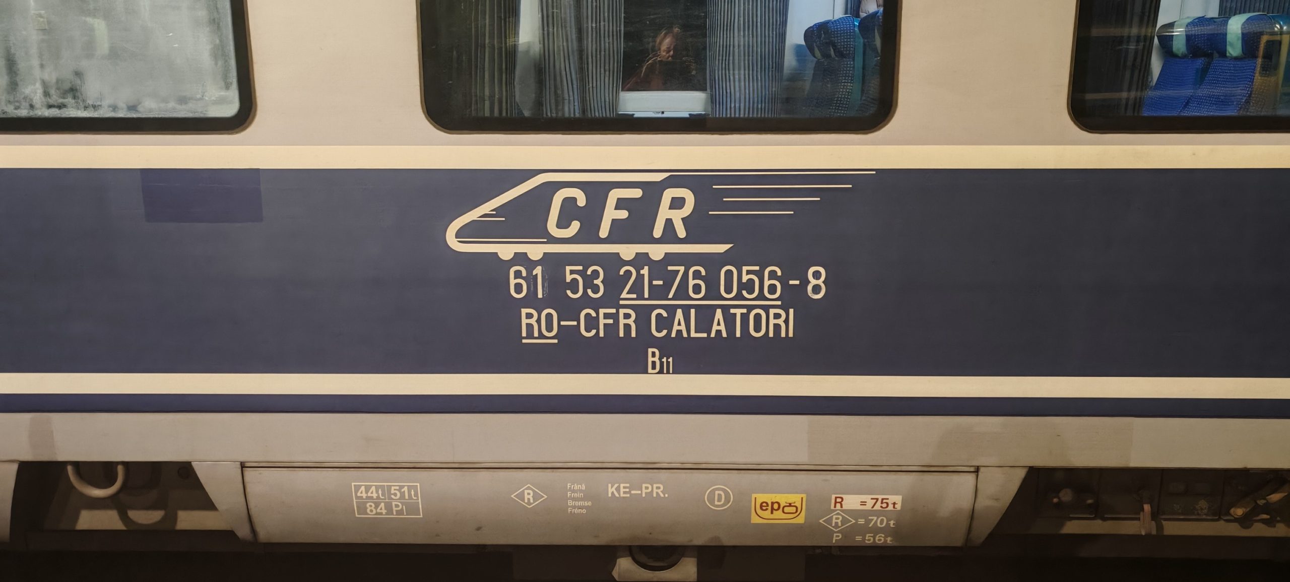 Rumunský vůz státního dopravce CFR Calatori. Foto: Martin Kothera