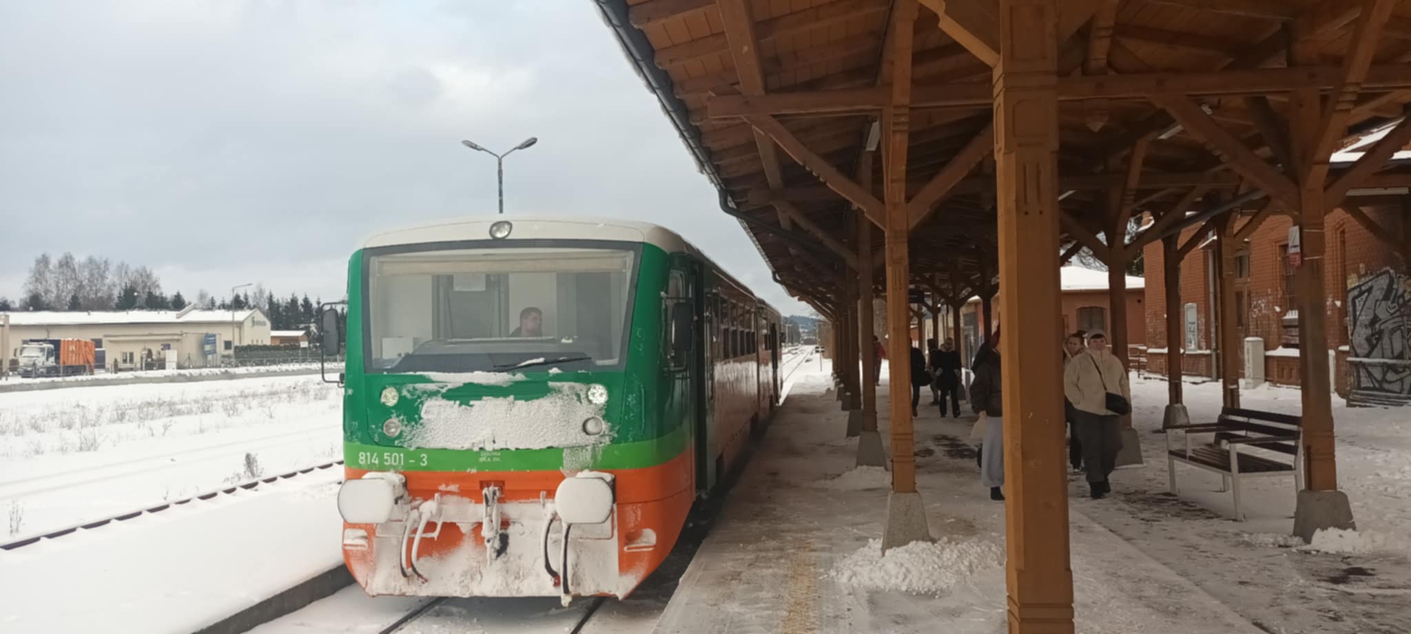 Jednotka 814.501 společnosti GW Train Regio na trati Trutnov - Královec - Lubawka - Sędzisław. Foto: GWTR