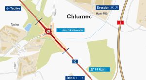 Křižovatka u Chlumce. Foto: ŘSD