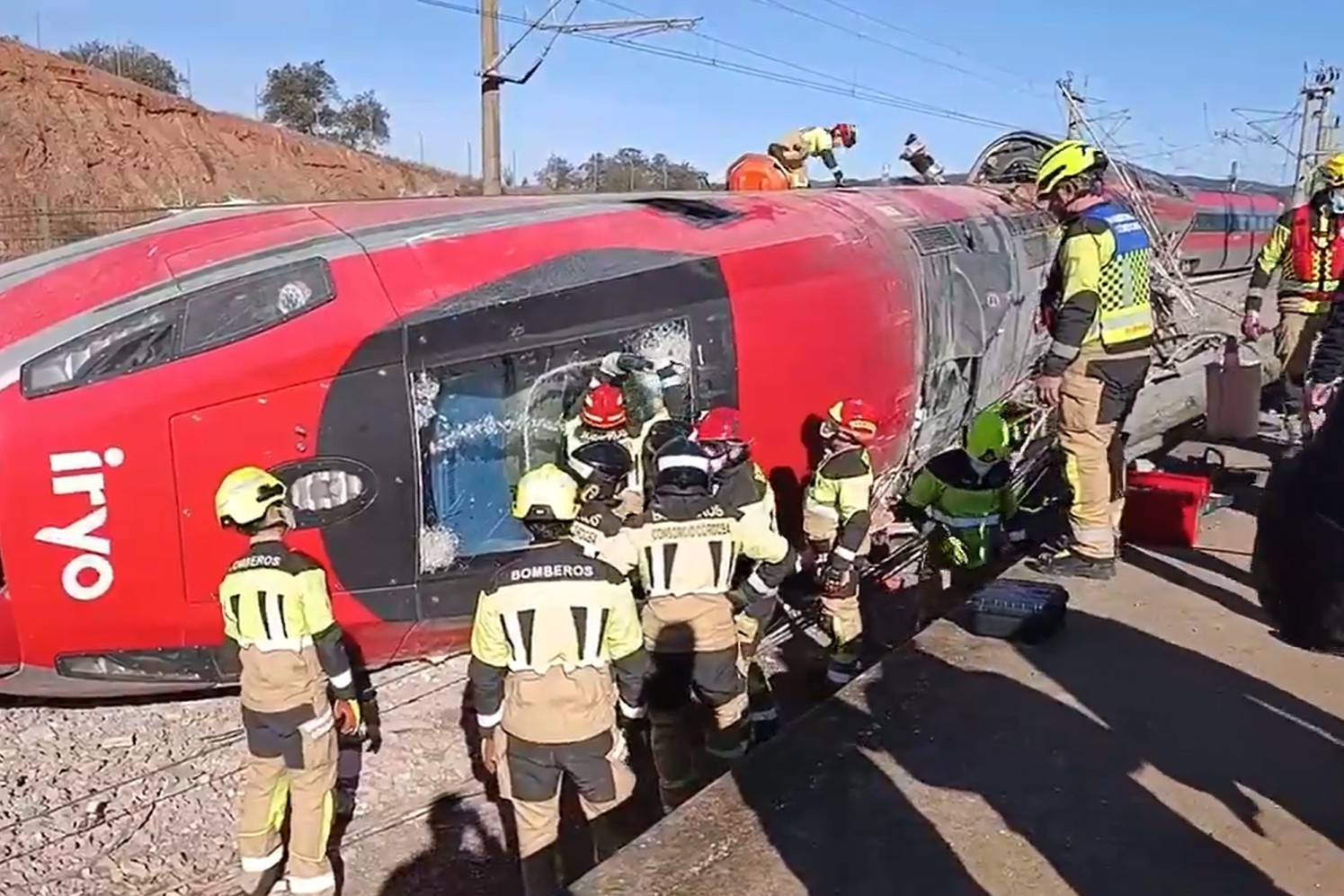 Nehoda rychlovlaků ve Španělsku. Zdroj: Guardia Civil