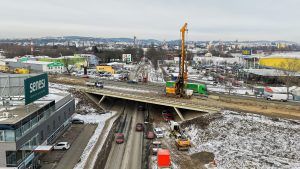 Most na D1 přes Kaštanovou ulici v Brně. Foto: ŘSD