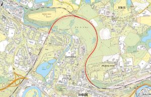 Mapa úseku v Karlových Varech, který má projít rekonstrukcí. Foto: Správa železnic