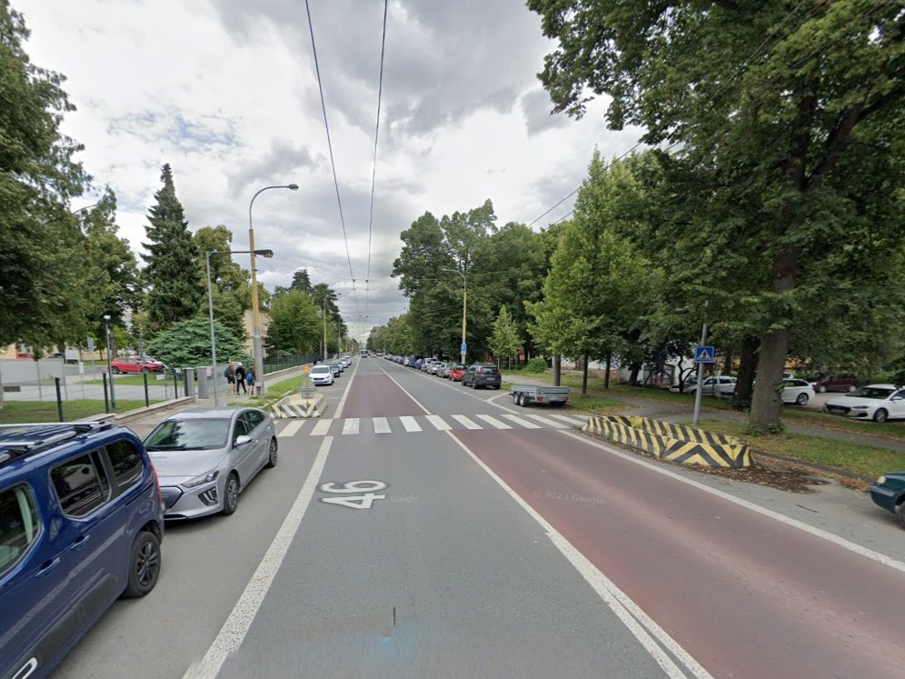 Olomoucká ulice v Opavě. Zdroj: Google Street View