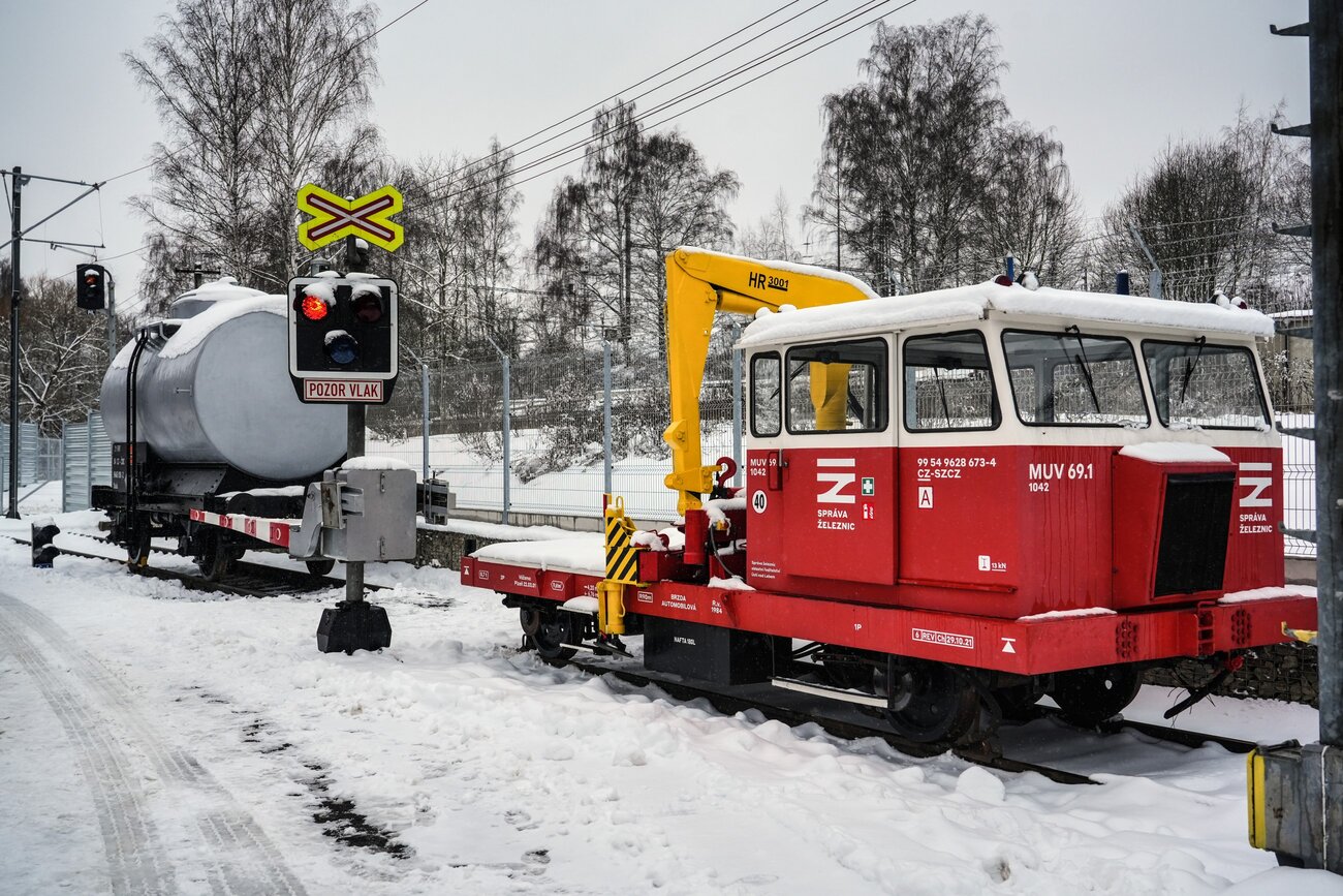 Nová stanice hasičů SŽ v Chebu, cvičná kolej. Foto: SŽ