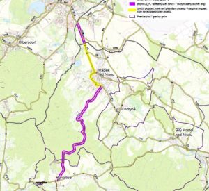 Mapa opravy silnice III/2716 Hrádek nad Nisou – Rynoltice a navazujícího úseku v Polsku. Foto: Liberecký kraj