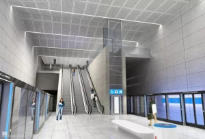 Vizualizace stanice metra D Písnice. Foto: DPP, Metroprojekt