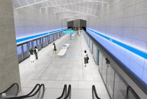 Vizualizace stanice metra D Písnice. Foto: DPP, Metroprojekt