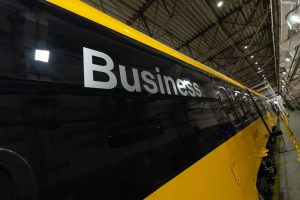 Nová jednotka od Pesa Bydgoszcz pro RegioJet na linku R9 Praha - Brno. Foto: RegioJet / PESA