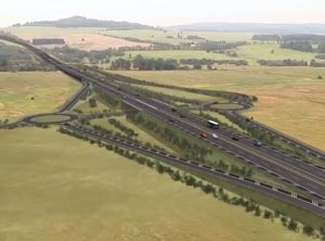 Úsek dálnice D6 Žalmanov - Olšová Vrata. Zdroj: ŘSD