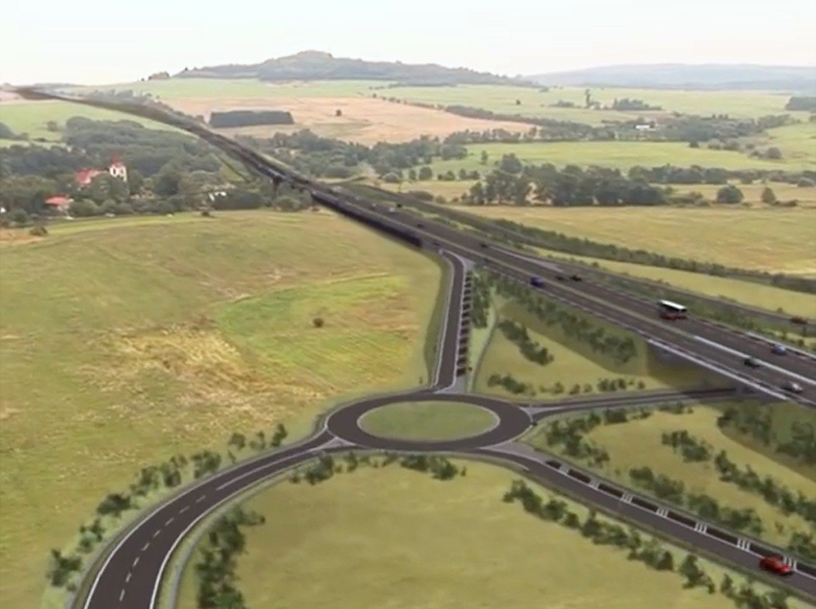 Úsek dálnice D6 Žalmanov - Olšová Vrata. Zdroj: ŘSD