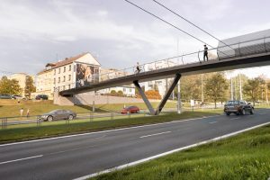 Nová lávka přes Rokycanskou třídu. Foto: Plzen.eu