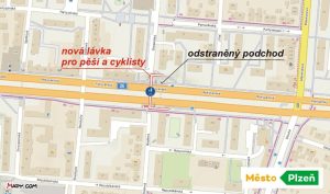 Nová lávka přes Rokycanskou třídu. Foto: Plzen.eu