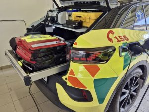 Elektromobil jihočeských záchranářů.
Zdroj: ZZS JčK