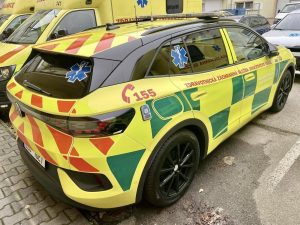 Elektromobil jihočeských záchranářů.
Zdroj: ZZS JčK