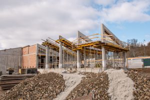 Rozestavěná nová budova hlavního nádraží v Mladé Boleslavi v únoru 2026. Foto: PID