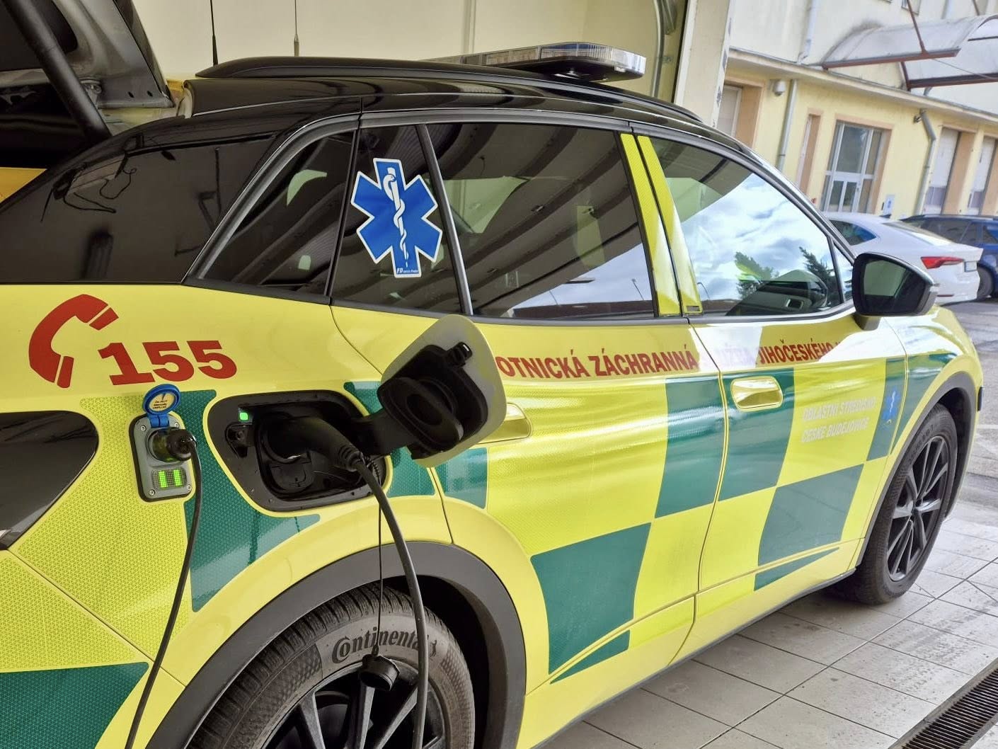 Elektromobil jihočeských záchranářů. Zdroj: ZZS JčK