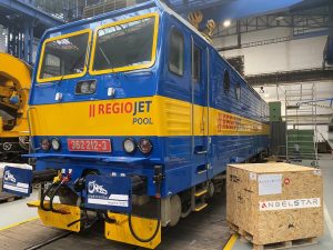 První lokomotiva 362 RegioJetu s ETCS. Foto: ČMŽO - elektronika