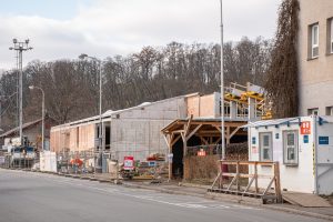 Rozestavěná nová budova hlavního nádraží v Mladé Boleslavi v únoru 2026. Foto: PID