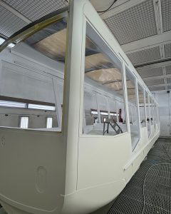 Výroba vozů lanovky na Petřín. Foto: CWA Constructions