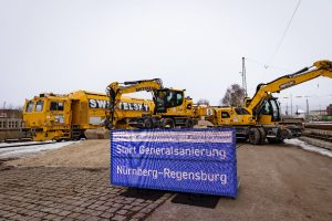 Zahájení prací na rekonstrukci tratě Norimberk - Řezno. Foto: Deutsche Bahn AG / Thomas Kiewning