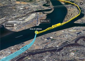 Letecká katastrofa nad Washingtonem.Zdroj: NTSB