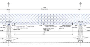 Projekt železničního mostního provizoria na Výtoni. Zdroj: SŽ