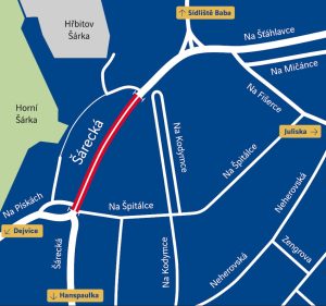 Kompletní rekonstrukce Šárecké ulice na Praze 6. Zdroj: TSK