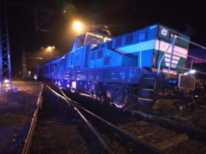 Vykolejení vlaku ve stanici Malšice. Foto: Drážní inspekce