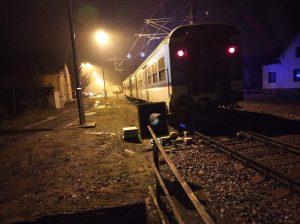 Vykolejení vlaku ve stanici Malšice. Foto: Drážní inspekce