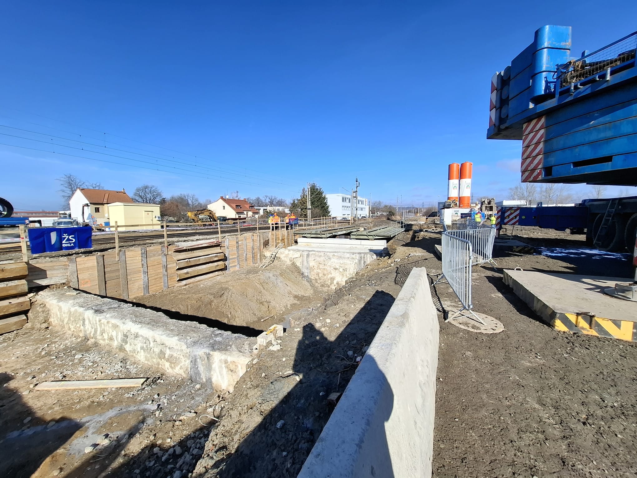 Stavba nového kolejového bypassu u Severní spojky v Českých Budějovicích. Foto: ŘSD