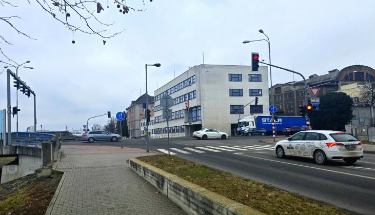 Průsečná křižovatka v Přerově - Předmostí. Foto: prerov.eu