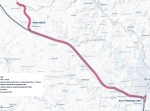 Trasa VRT Vysočina I mezi Velkou Bíteší a Brnem. Foto: SŽ