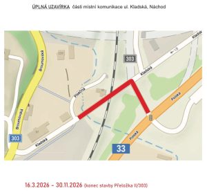 Plán omezení v Náchodě kvůli výstavbě okružní křižovatky v Bělovsi. Foto: Město Náchod