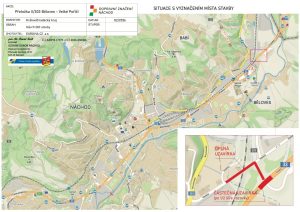 Plán omezení v Náchodě kvůli výstavbě okružní křižovatky v Bělovsi. Foto: Město Náchod