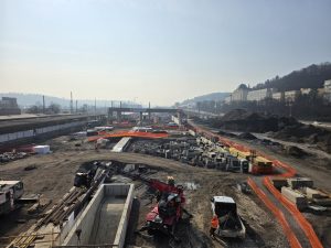 Přestavba Smíchovského nádraží v březnu 2026. Foto: Zdopravy.cz / Jan Nevyhoštěný