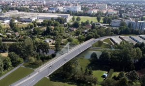 Vizualizace nového mostu přes Vltavu v Českých Budějovicích. Foto: Jihočeský kraj