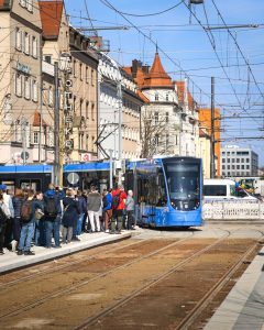 Zahájení provozu po části západní tramvajové tangenty v Mnichově. Foto: MVG