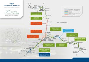 Jednotlivé úseky projektu Podłęże–Piekiełko. Foto: PKP PLK