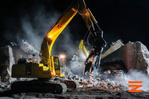 Demolice konstrukce železničního mostu v Petrohradě. Foto: SŽ