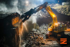 Demolice konstrukce železničního mostu v Petrohradě. Foto: SŽ