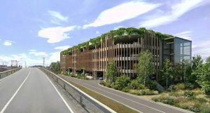 Parkovací dům Mstětice - Zeleneč. Foto: Středočeský kraj