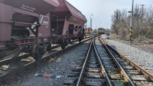 Boční srážka vlaků v Křinci. Foto: Drážní inspekce